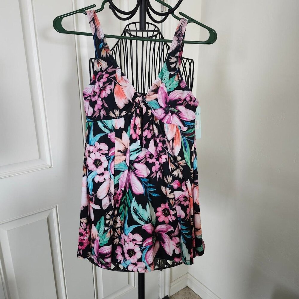 Penbrooke Floral Swimsuit Dress Women's Size 8